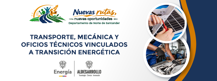 Transporte, mecánica y oficios técnicos vinculados a transición energética
